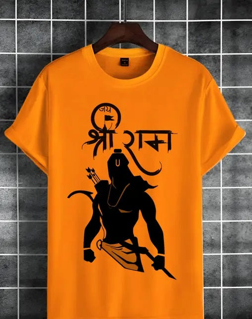 Shri Ram Warrior Printed T-Shirt – Bold Hindu Design